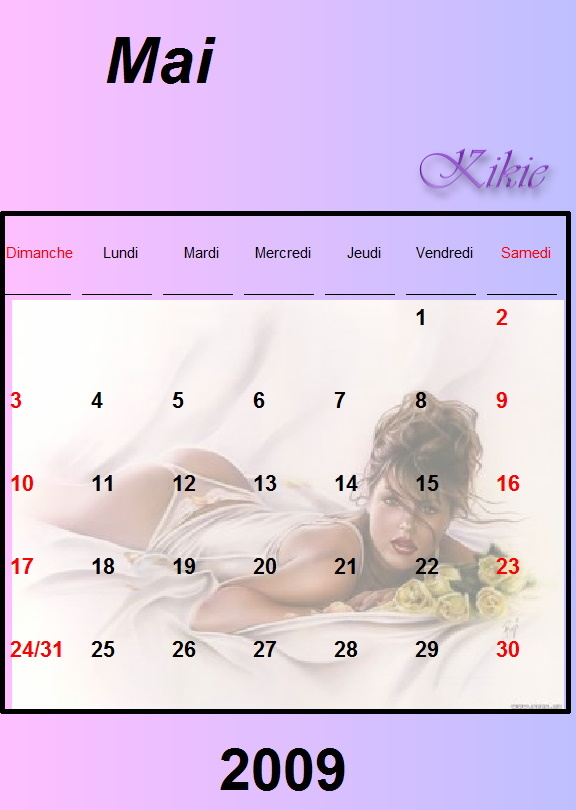 Mes créations calendrier "Mai"